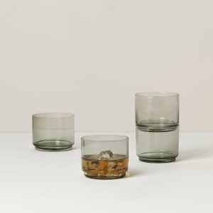 Alternative view of Tuscany Classics Stackable Smoke Short Glasses.  Set of 4