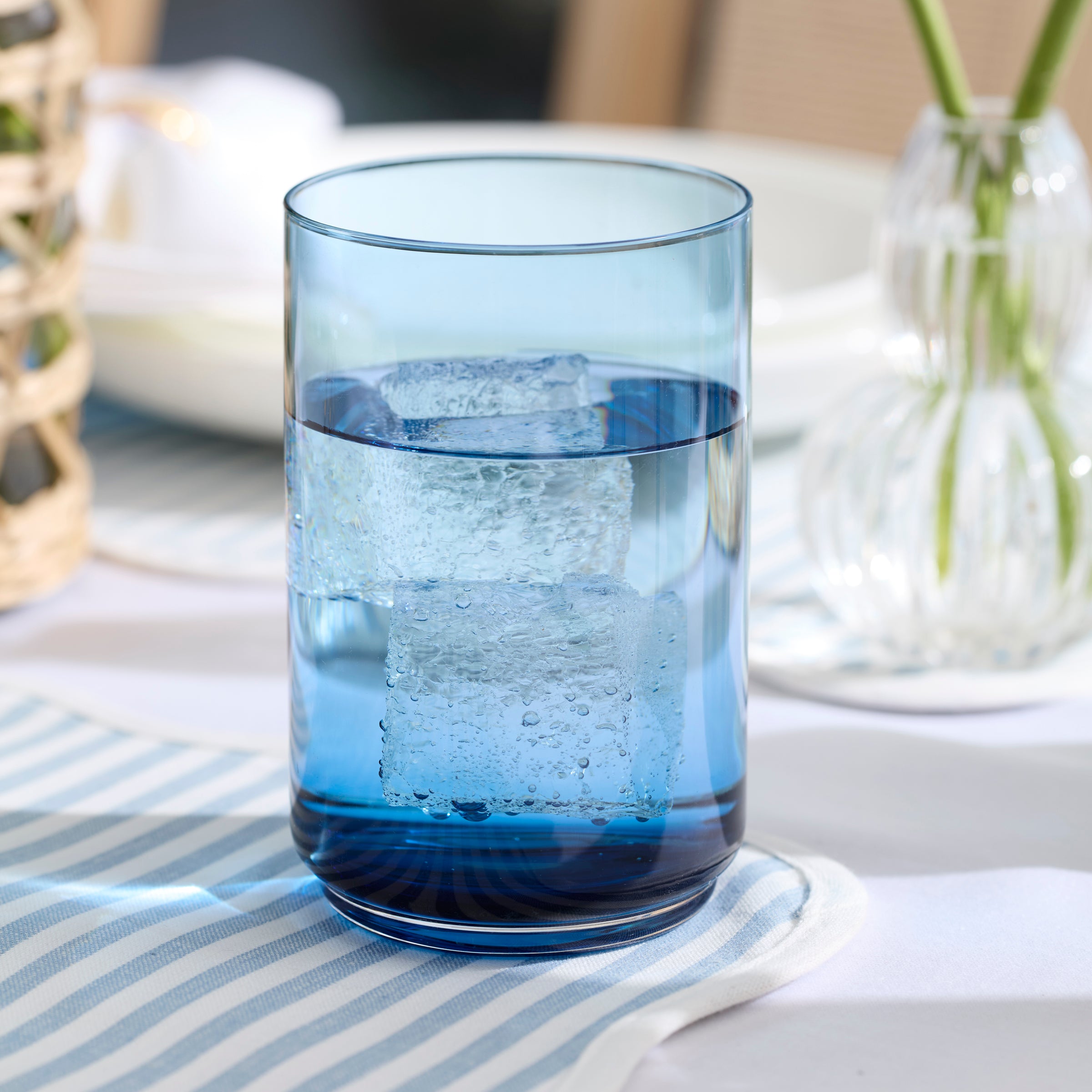 Tuscany Classics Stackable Blue Tall Glasses. Set of 4 - Image 2