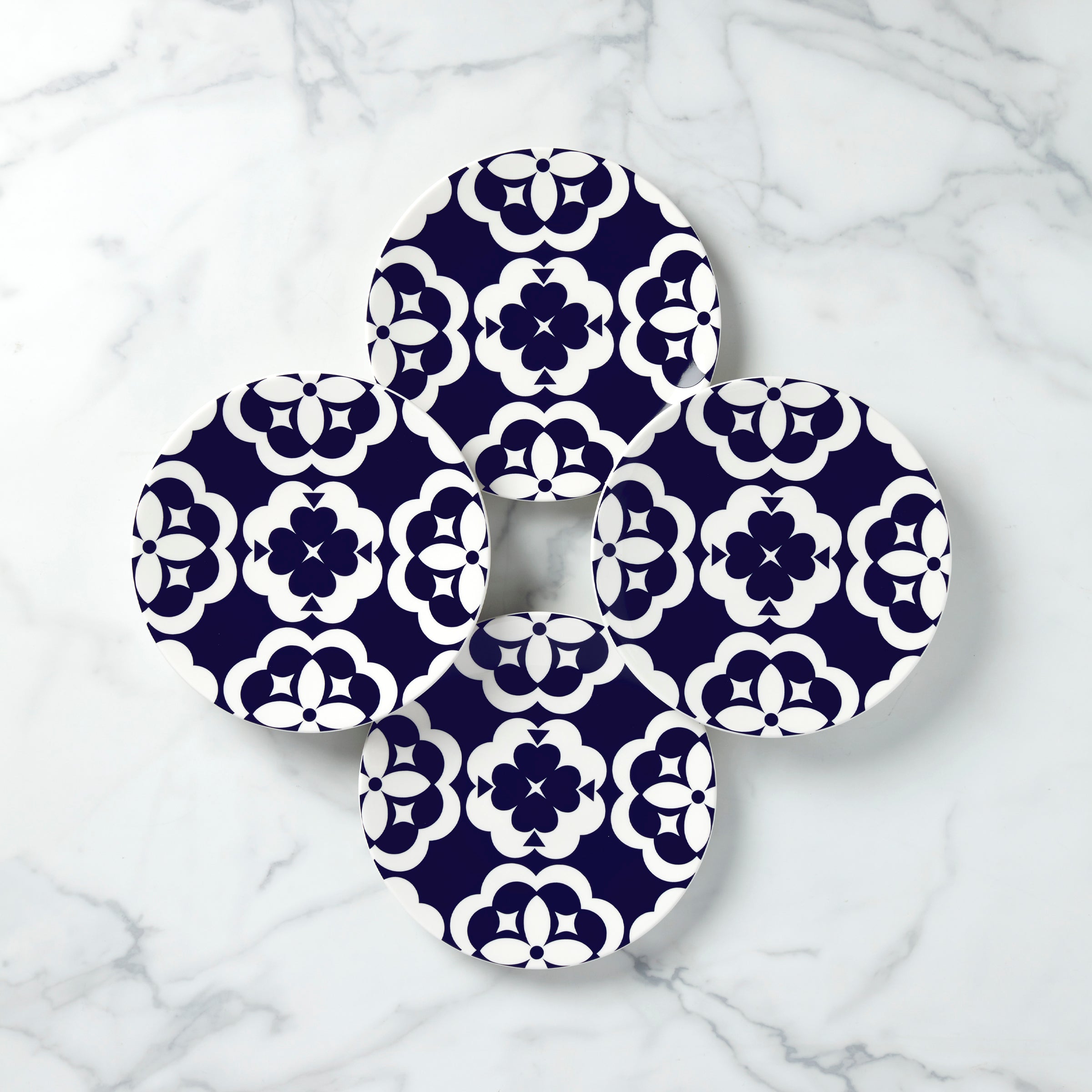 Elegant Geo Accent Plates. Set of 4