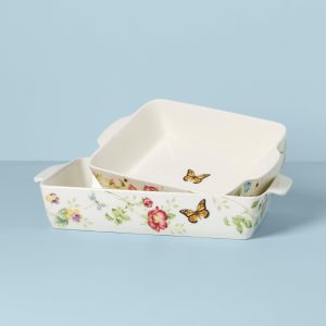 Alternative view of Butterfly Meadow Rectangular Baker 2-Piece Set