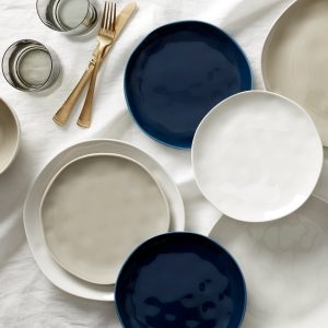 Alternative view of Bay Colors Grey Dinner Plates. Set of 4