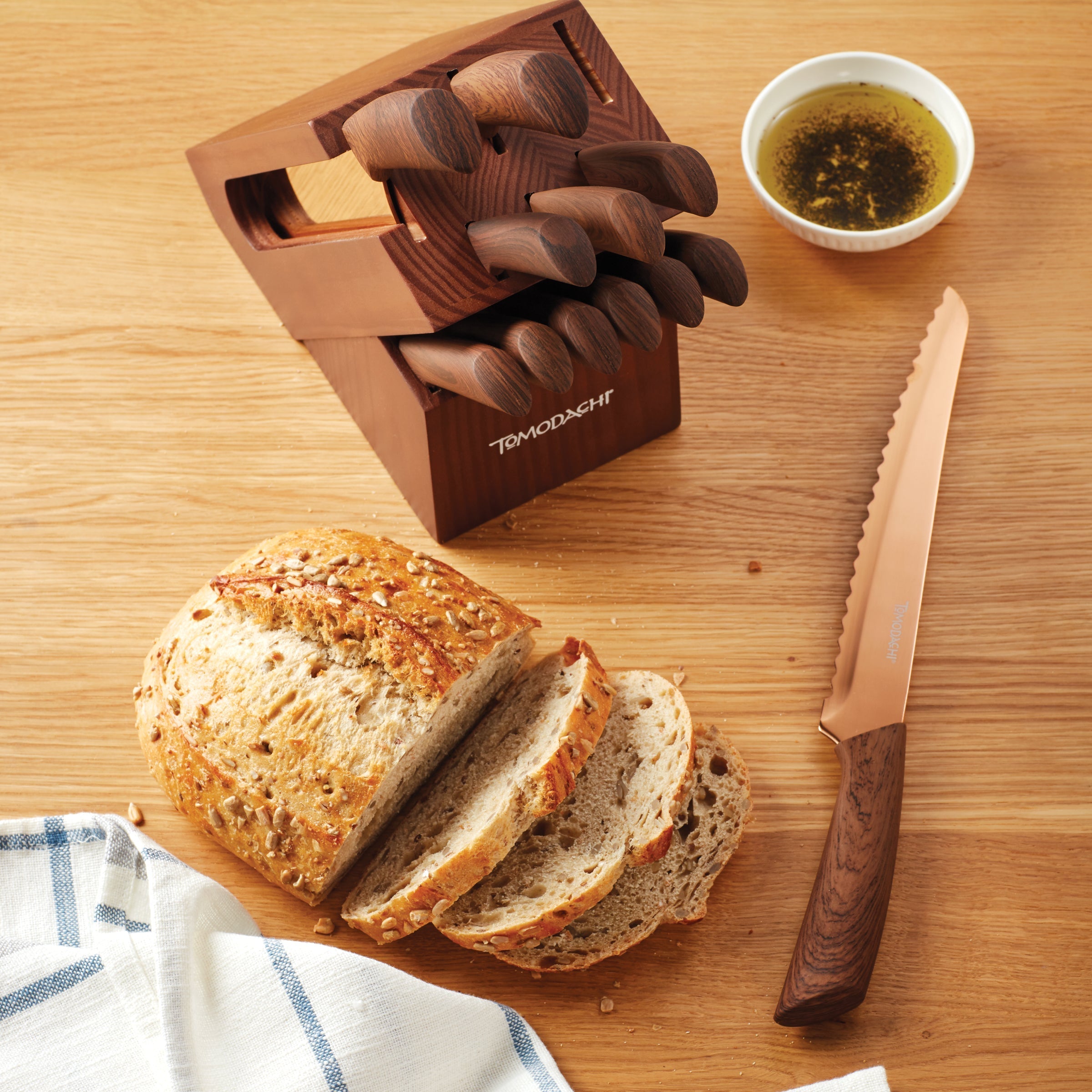 Raintree Copper 13-Piece Cutlery Block Set - Image 2