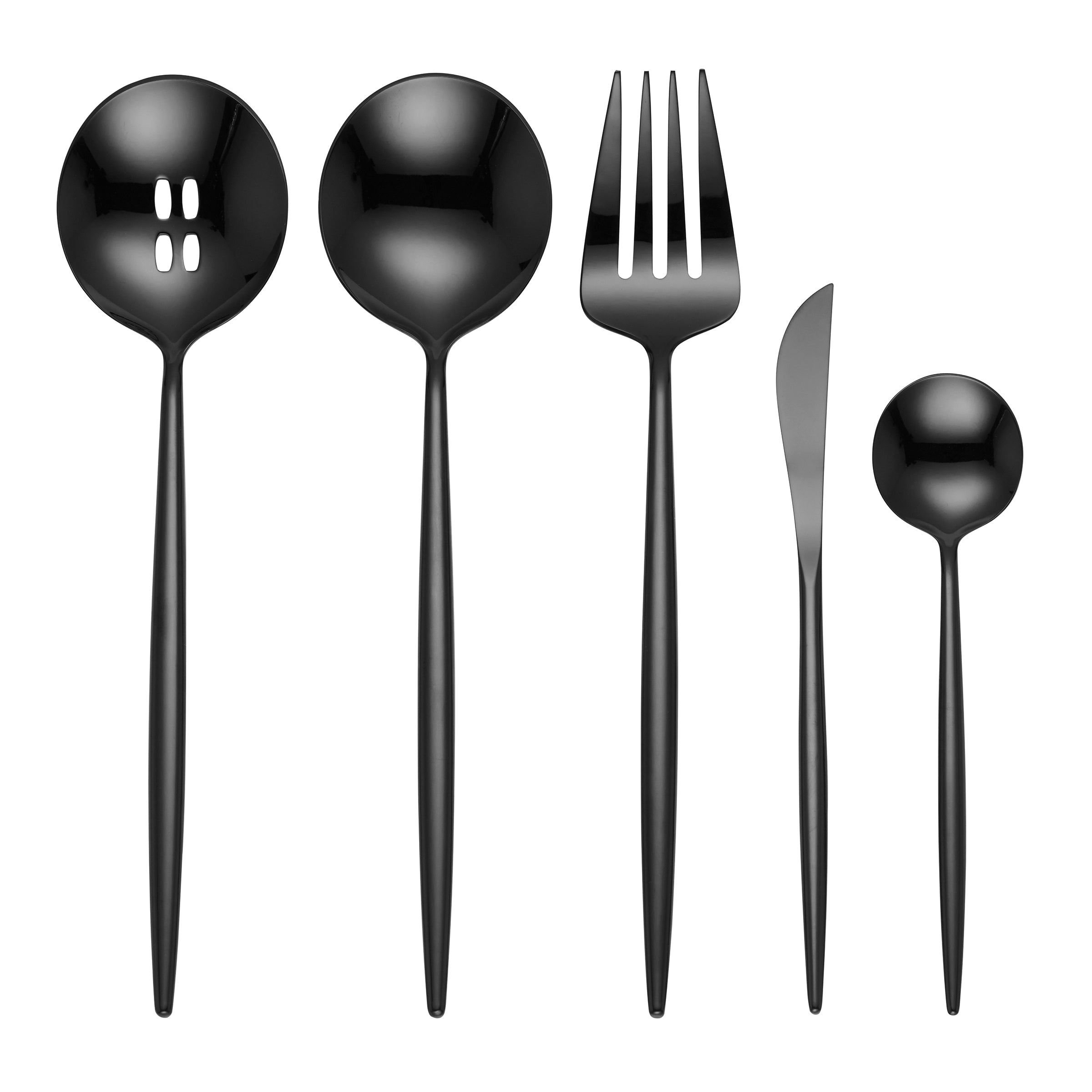 Zephyr Black Mirror 45-Piece Flatware Set - Image 4