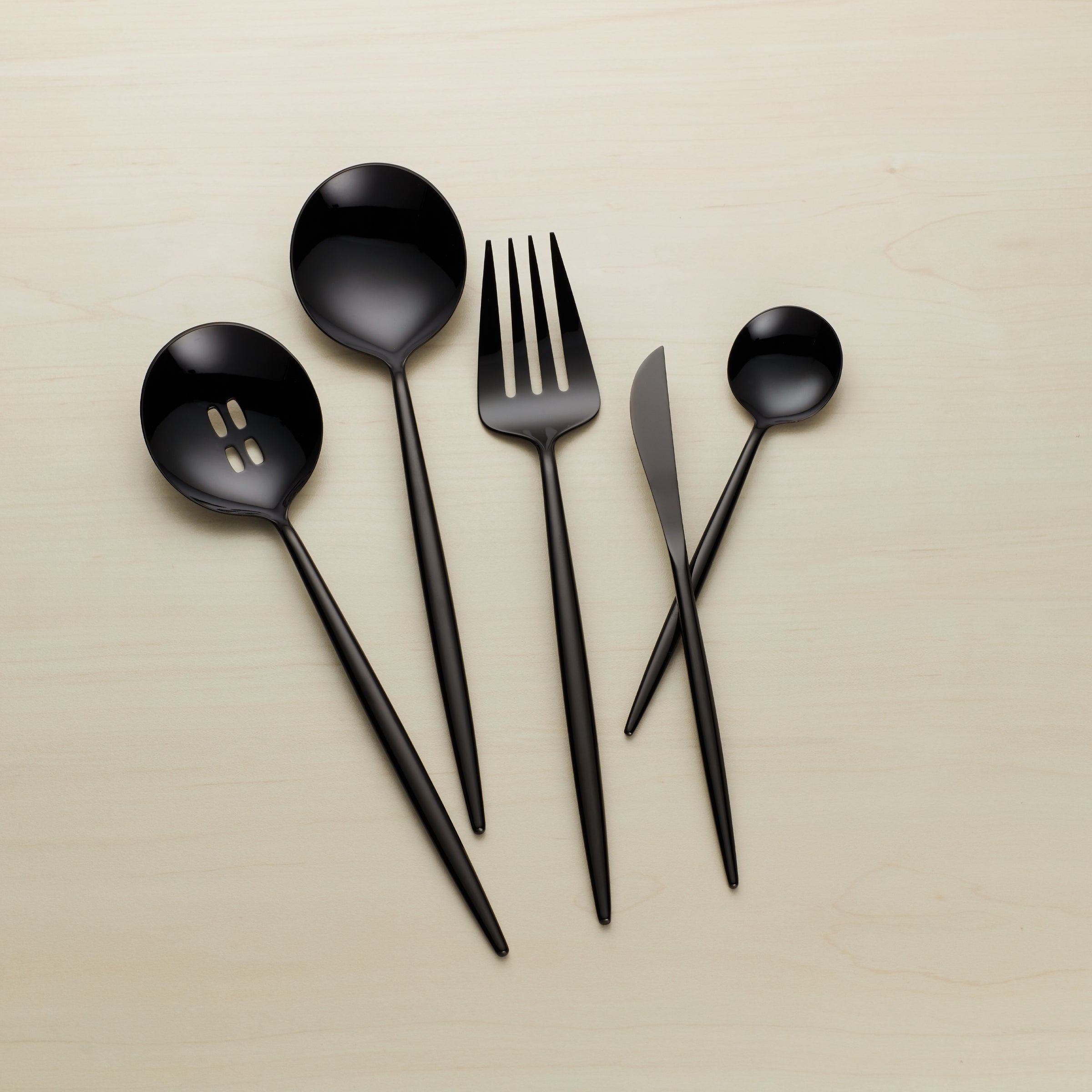 Zephyr Black Mirror 45-Piece Flatware Set - Image 7