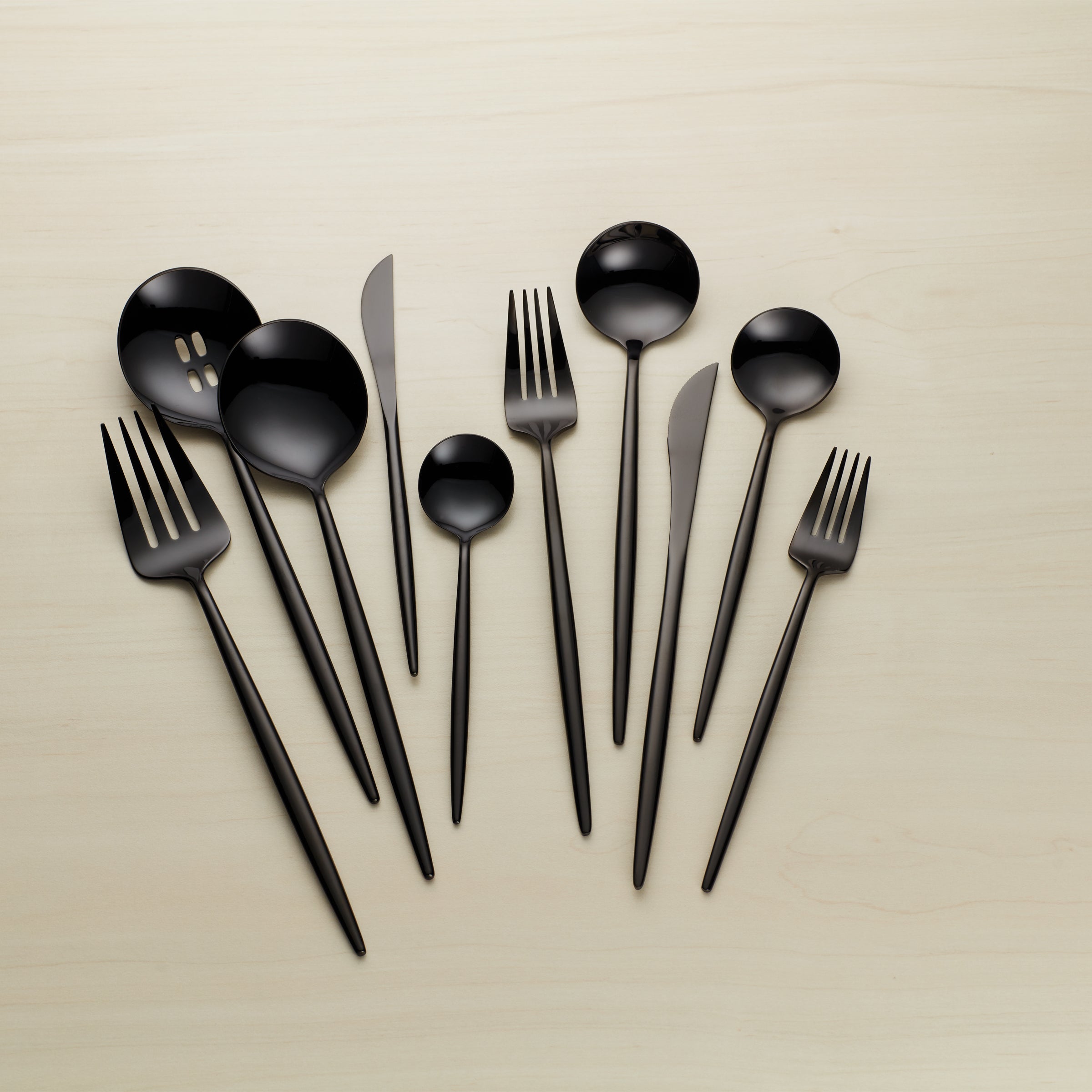 Zephyr Black Mirror 45-Piece Flatware Set - Image 5
