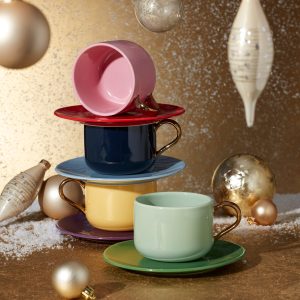 Alternative view of Make It Pop 8-Piece Cup & Saucer Set