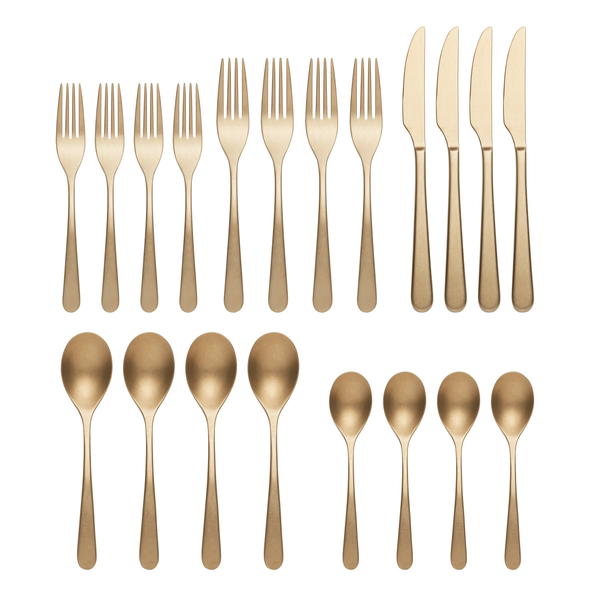 Kenbrook Champagne Vintage 20-Piece Flatware Set - Image 3