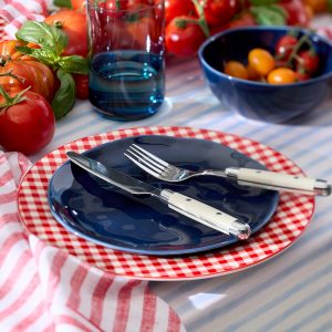 Alternative view of Bay Colors Blue Accent Plates. Set of 4