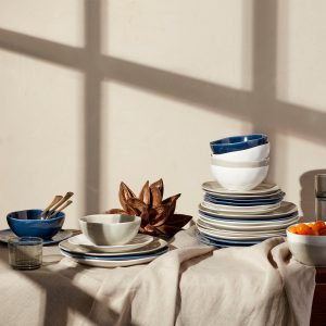 Alternative view of Bay Colors Blue 12-Piece Dinnerware Set
