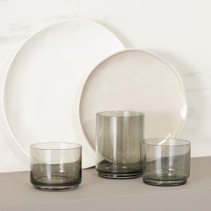 Alternative view of Bay Colors Grey 12-Piece Dinnerware Set