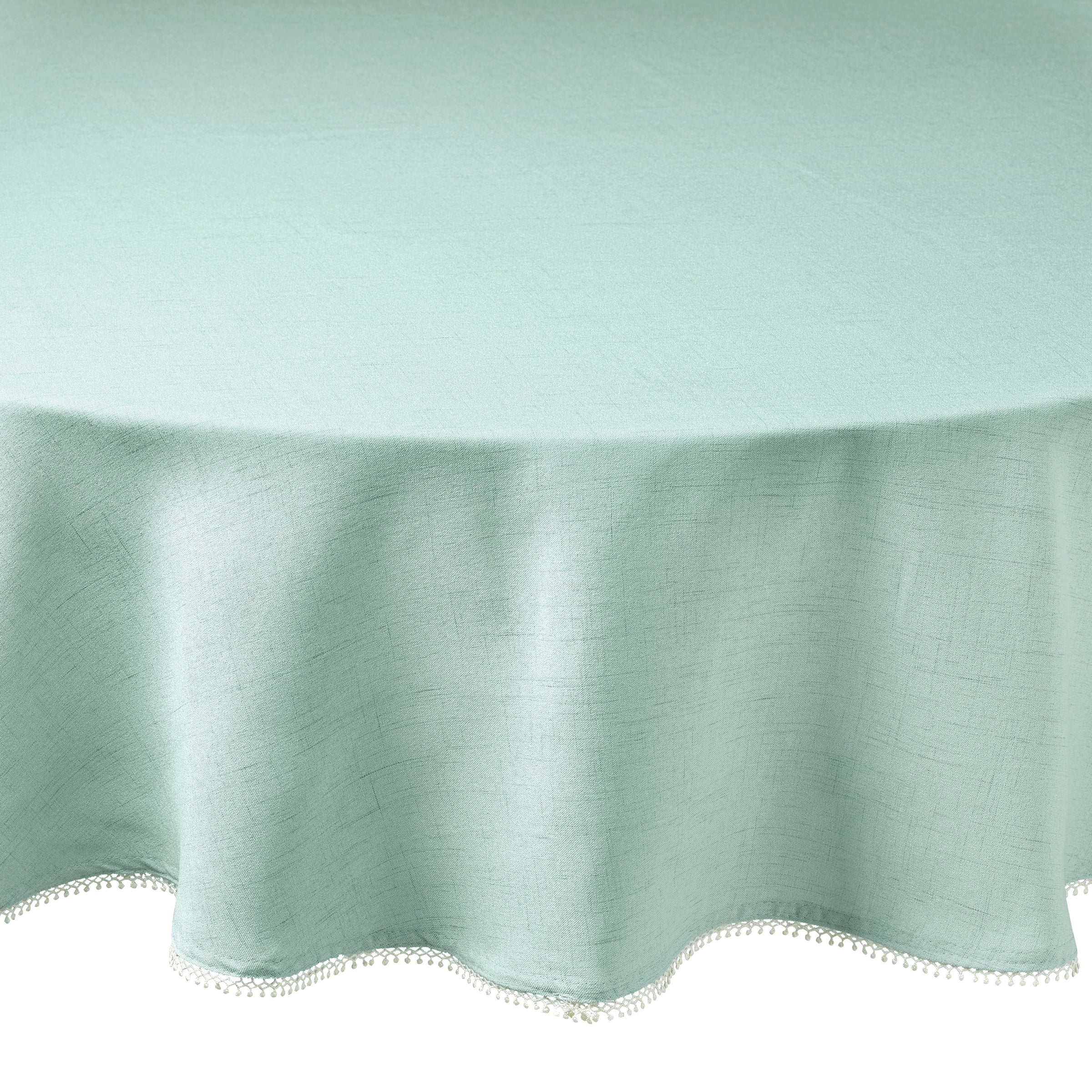 French Perle Ice Blue 70x70 Round Tablecloth