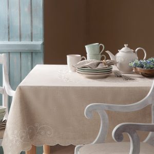 French Perle Linen 60x84 Tablecloth