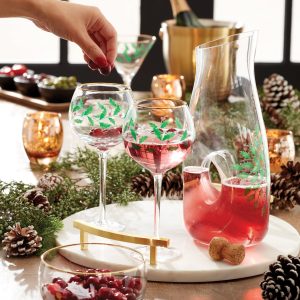 Alternative view of Holiday 3-Piece Decanter & Wine Glass Set