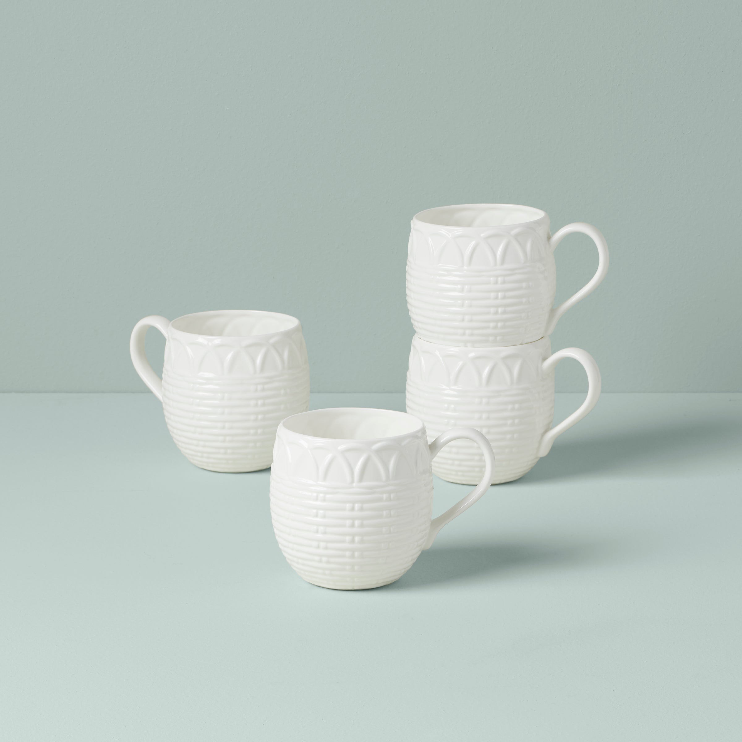 Wicker Creek Mugs. Set of 4