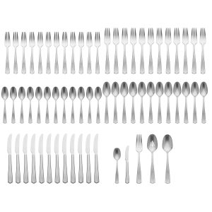 Alternative view of French Perle Scallop Vintage 65-Piece Flatware Set