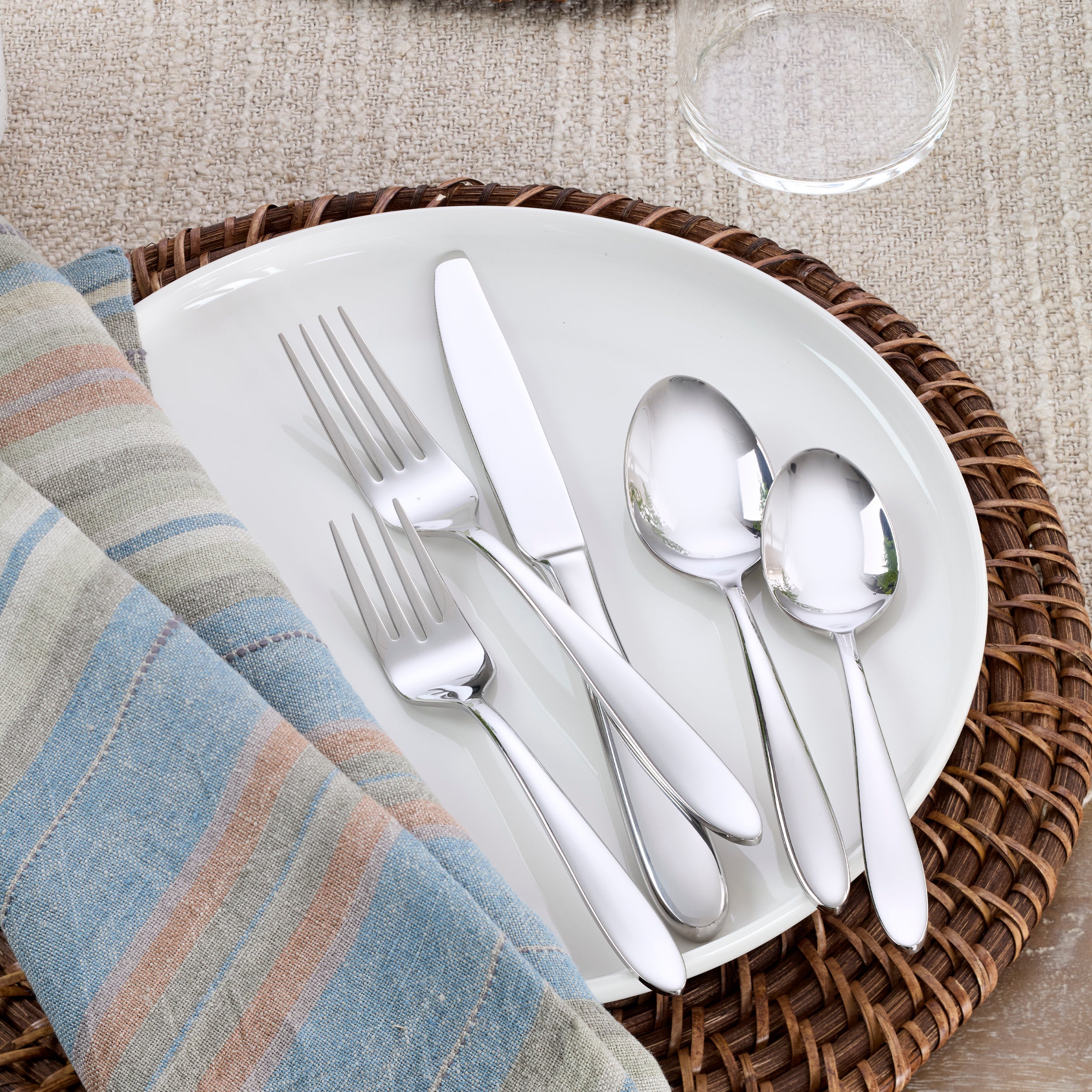 Mooncrest Satin 20-Piece Flatware Set - Image 2
