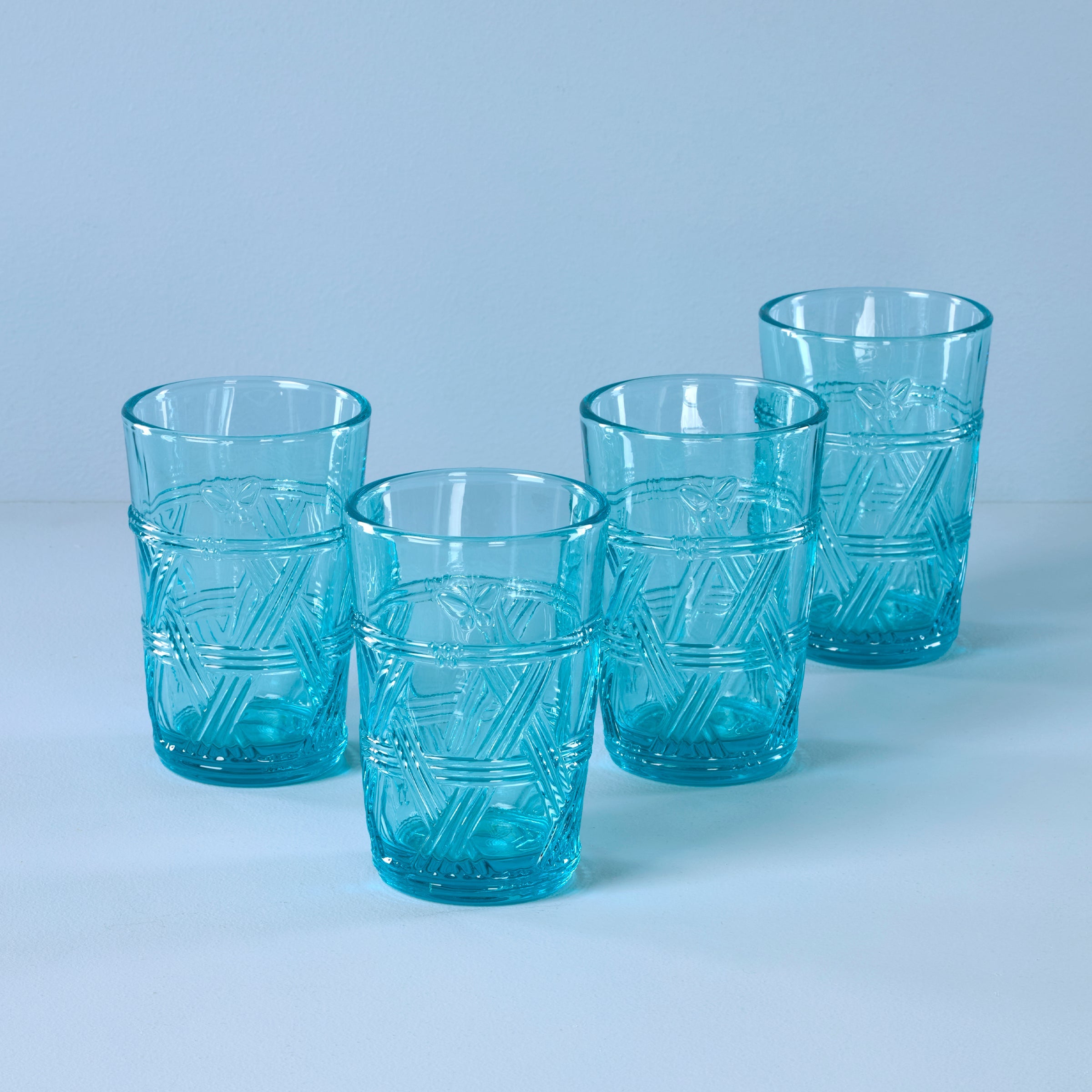 Butterfly Meadow Blue Tall Glasses. Set of 4