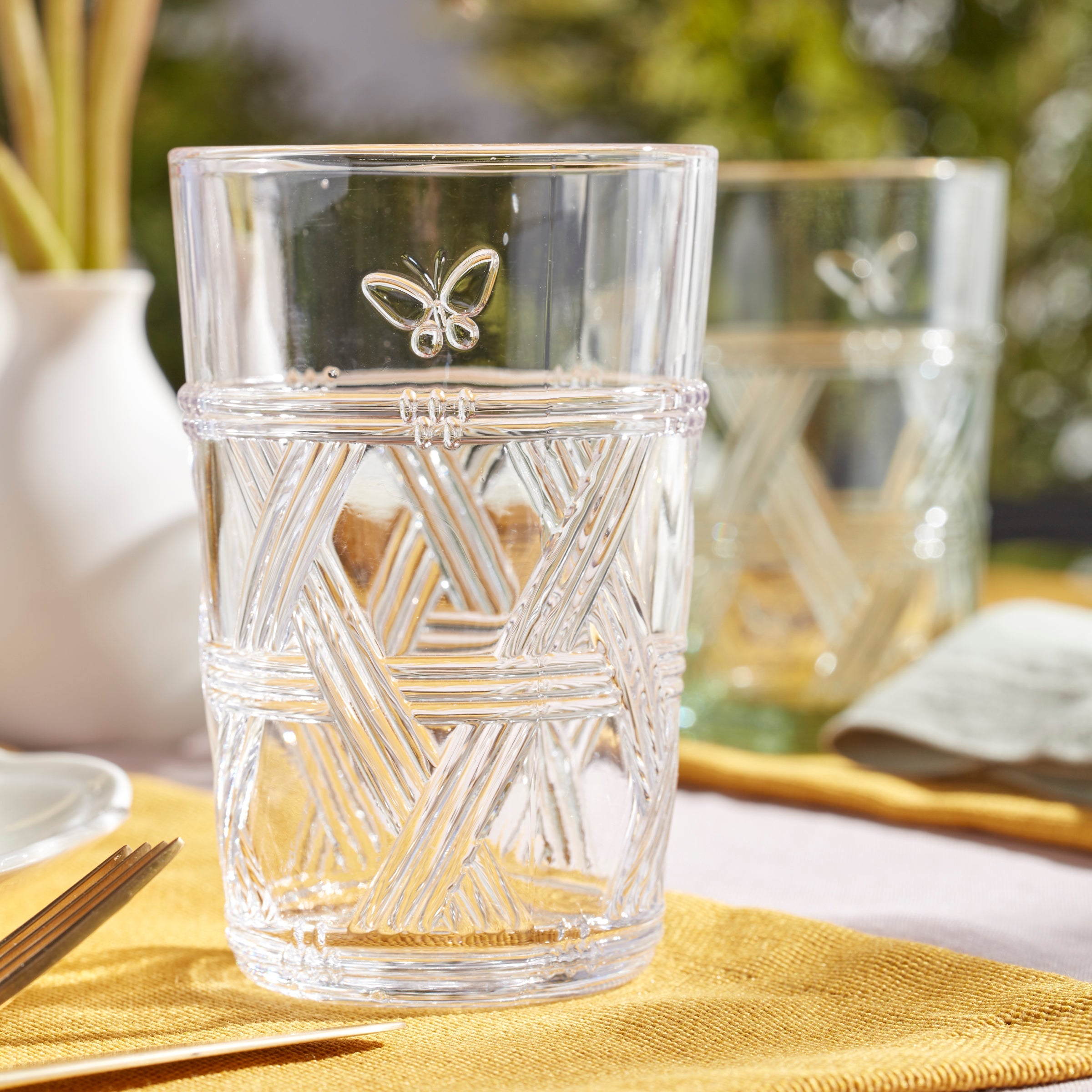 Butterfly Meadow Clear Tall Glasses. Set of 4 - Image 2