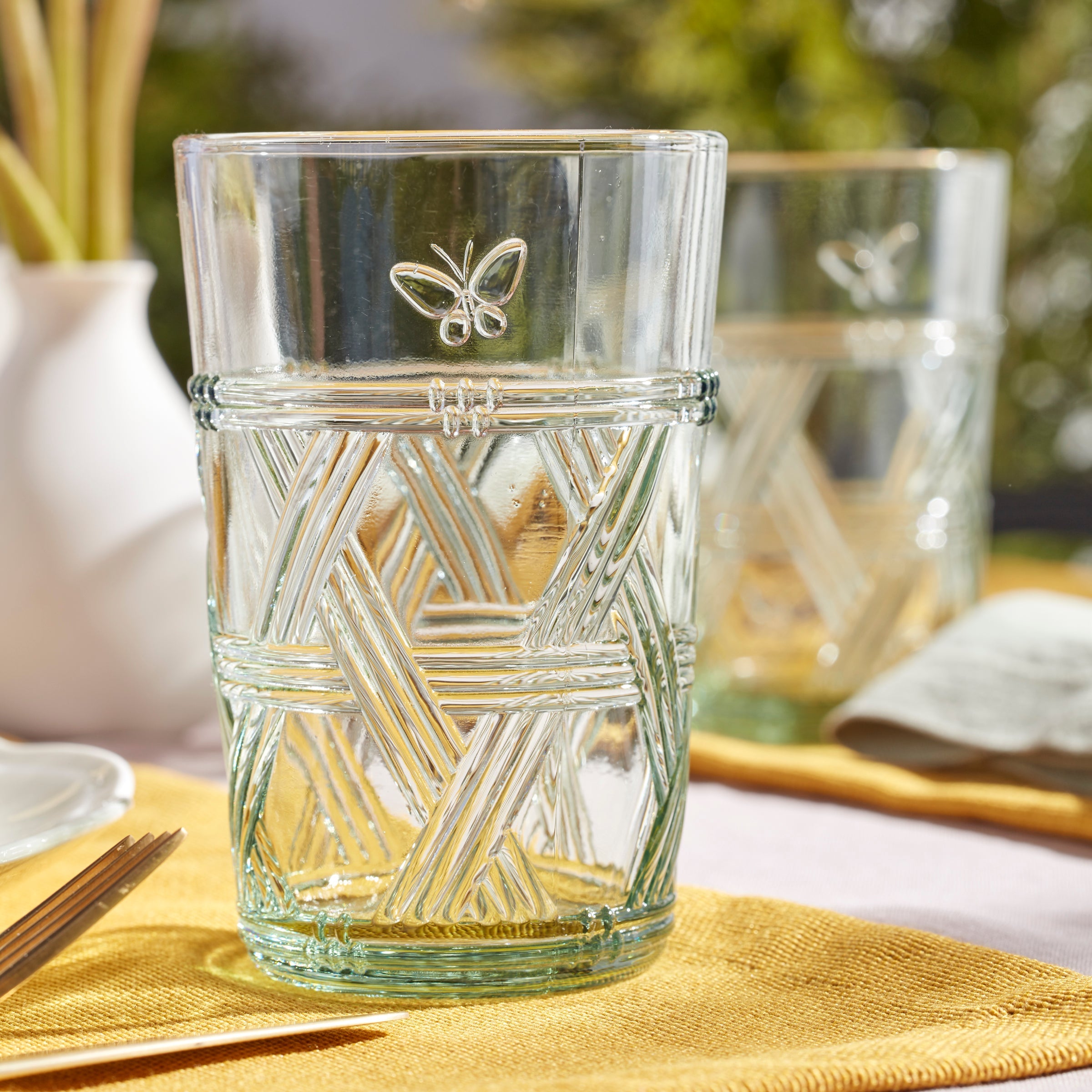 Butterfly Meadow Green Tall Glasses. Set of 4 - Image 2