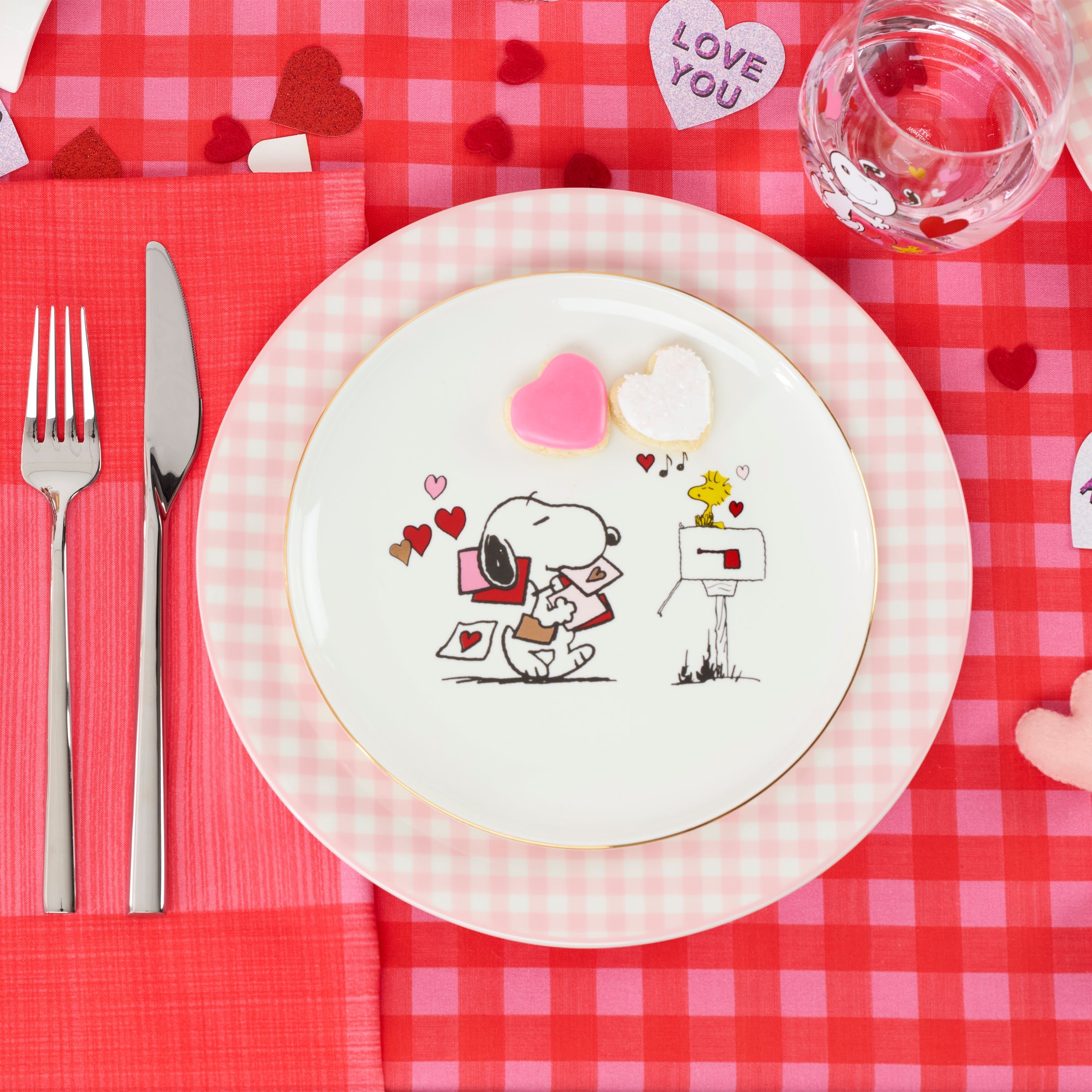Snoopy Valentine's Day Accent Plates. Set of 4 - Image 5