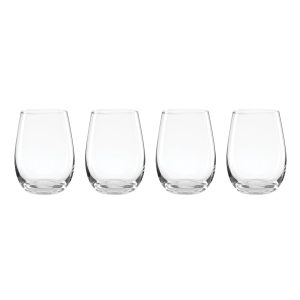 5 O'Clock Stemless Wine Glasses. Set of 4