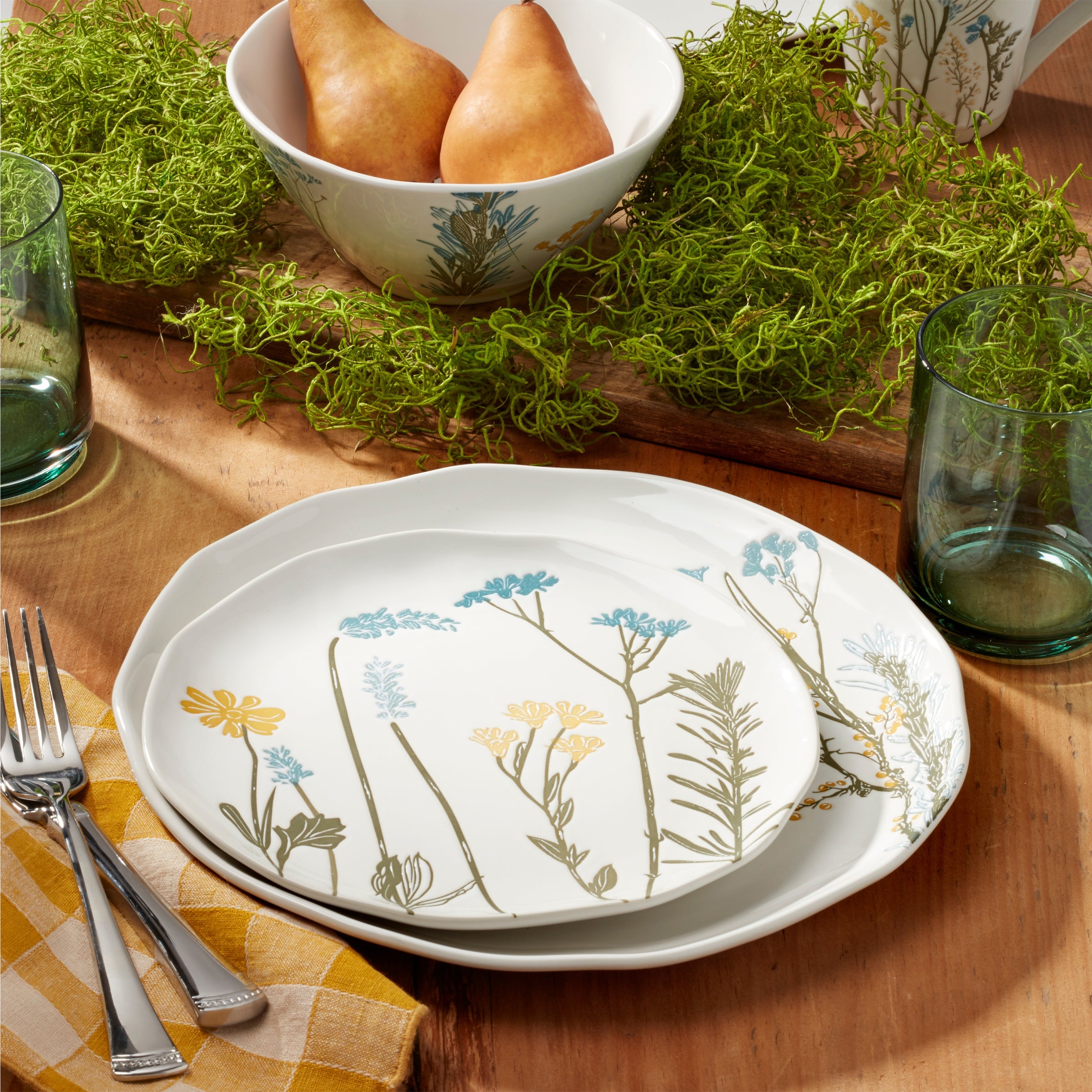 Wildflowers Dinner Plates. Set of 4 - Image 2