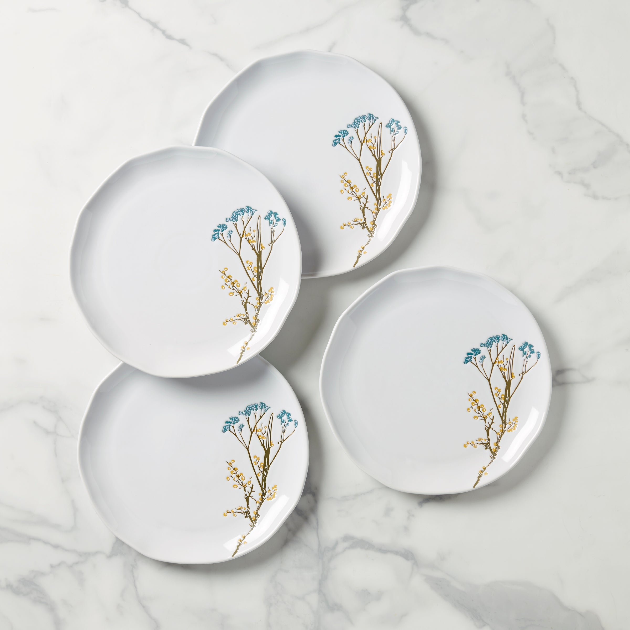 Wildflowers Dinner Plates. Set of 4