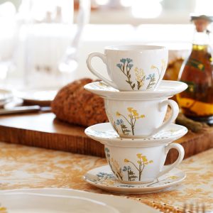 Alternative view of Wildflowers 8-Piece Espresso Cups & Saucers Set