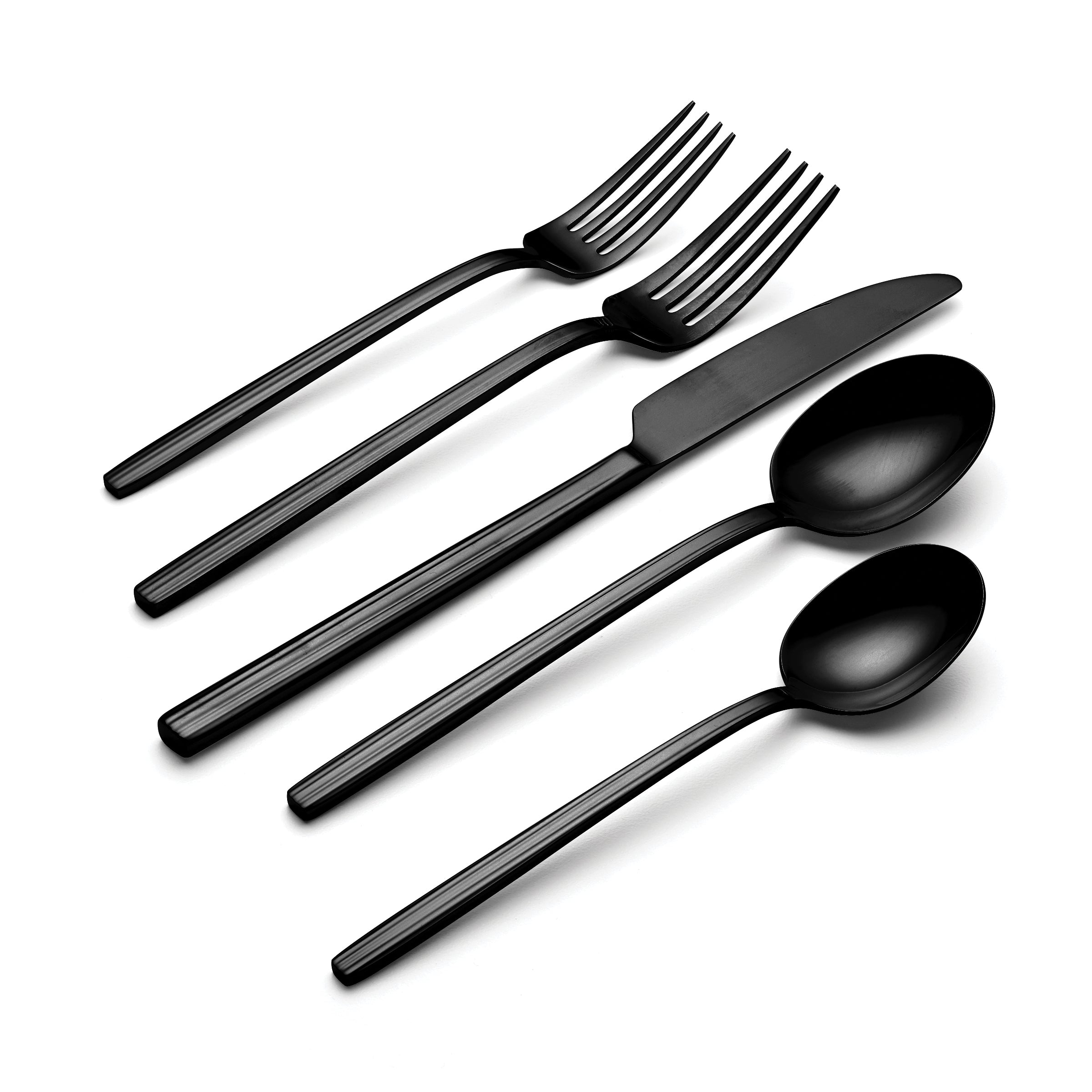 Dean Black Satin 20-Piece Flatware Set - Image 3