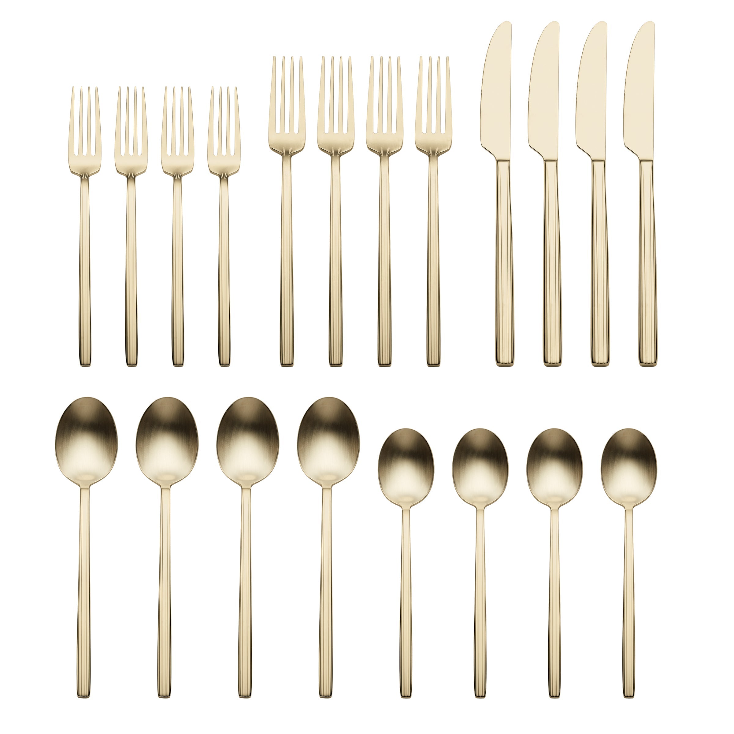 Dean Champagne Satin 20-Piece Flatware Set - Image 2