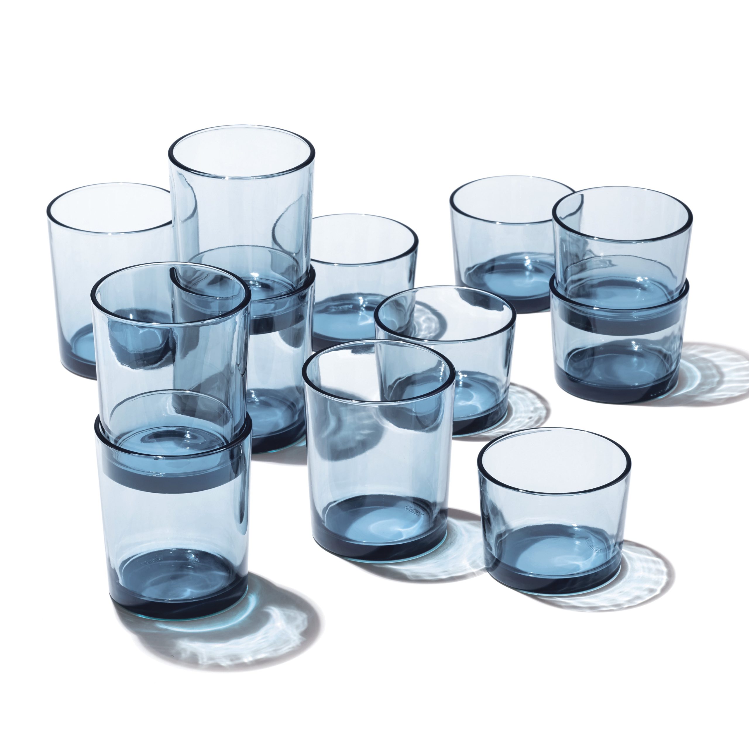 Stackables Blue Drinkware. Set Of 12 - Image 2