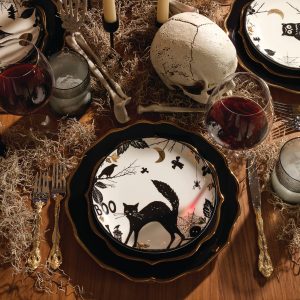 Alternative view of Haunted Halloween Accent Plates. Set of 4