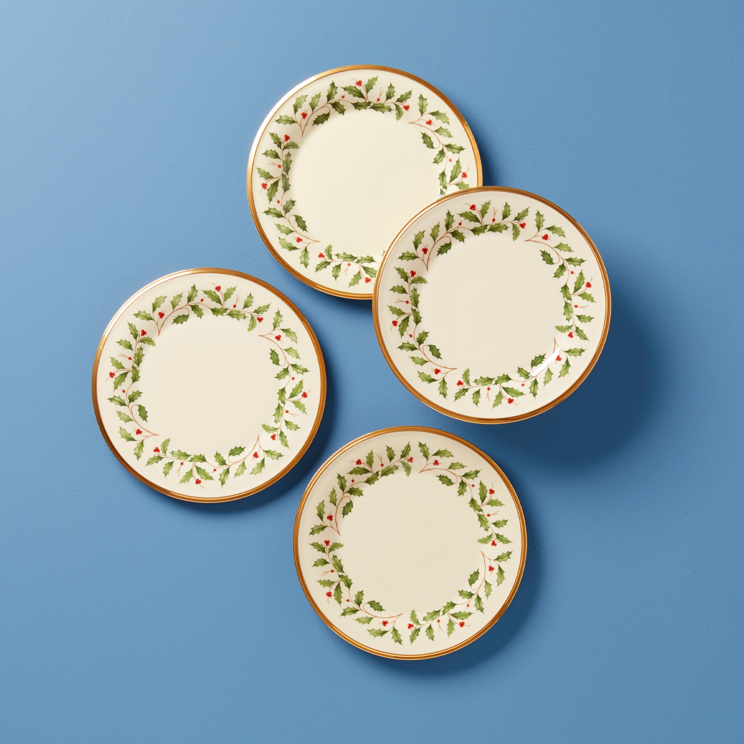 Holiday Salad Plates. Set of 4
