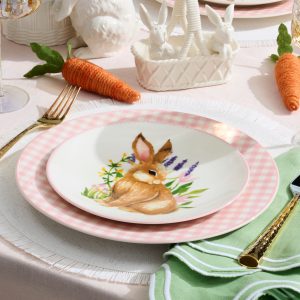 Alternative view of Bunny Accent Plates. Set of 4