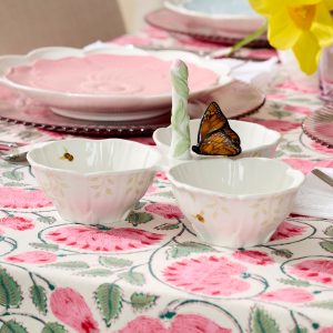 Alternative view of Butterfly Meadow Floral 3-Section Server