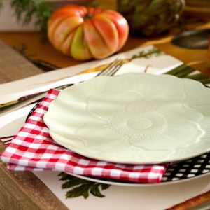 Alternative view of Butterfly Meadow Floral Green Accent Plates. Set of 4
