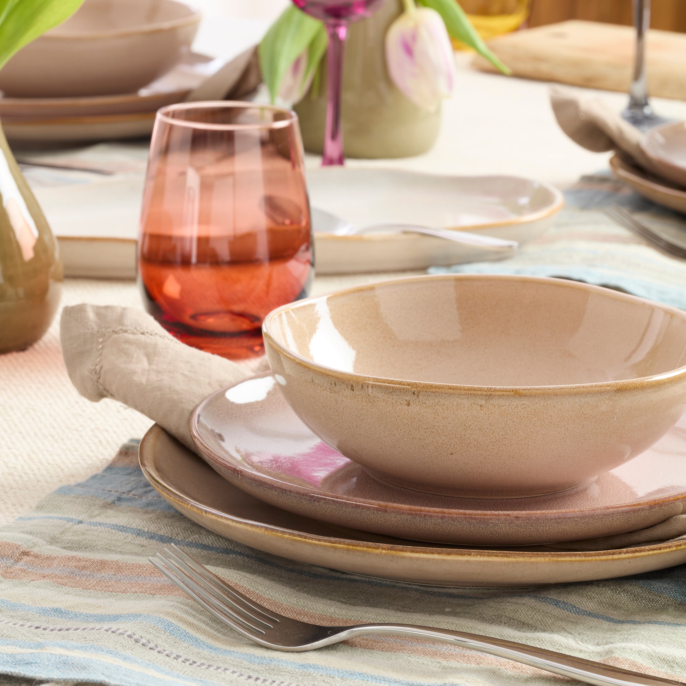 Organic Shades Clay 12-Piece Dinnerware Set - Image 11