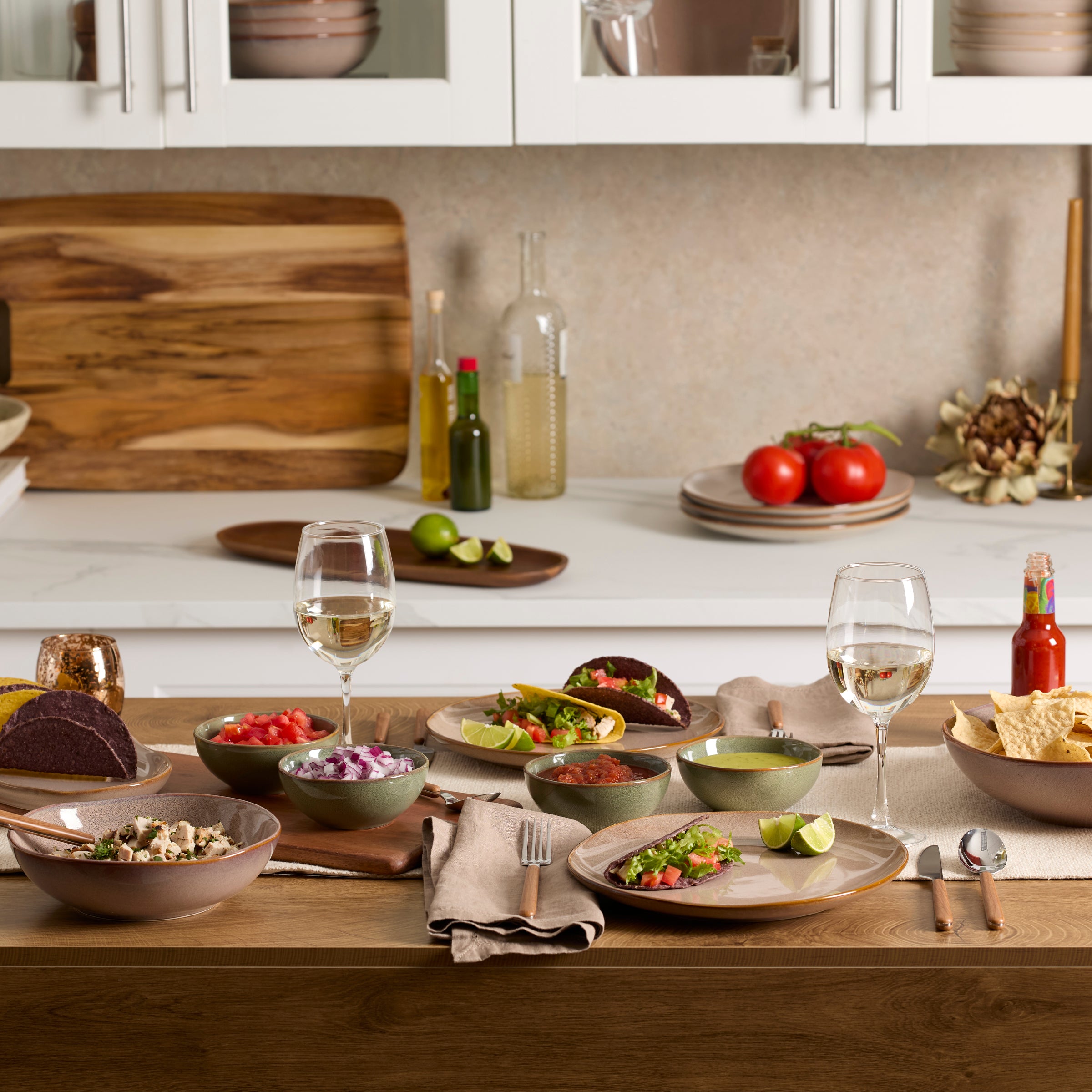 Organic Shades Clay 12-Piece Dinnerware Set - Image 3