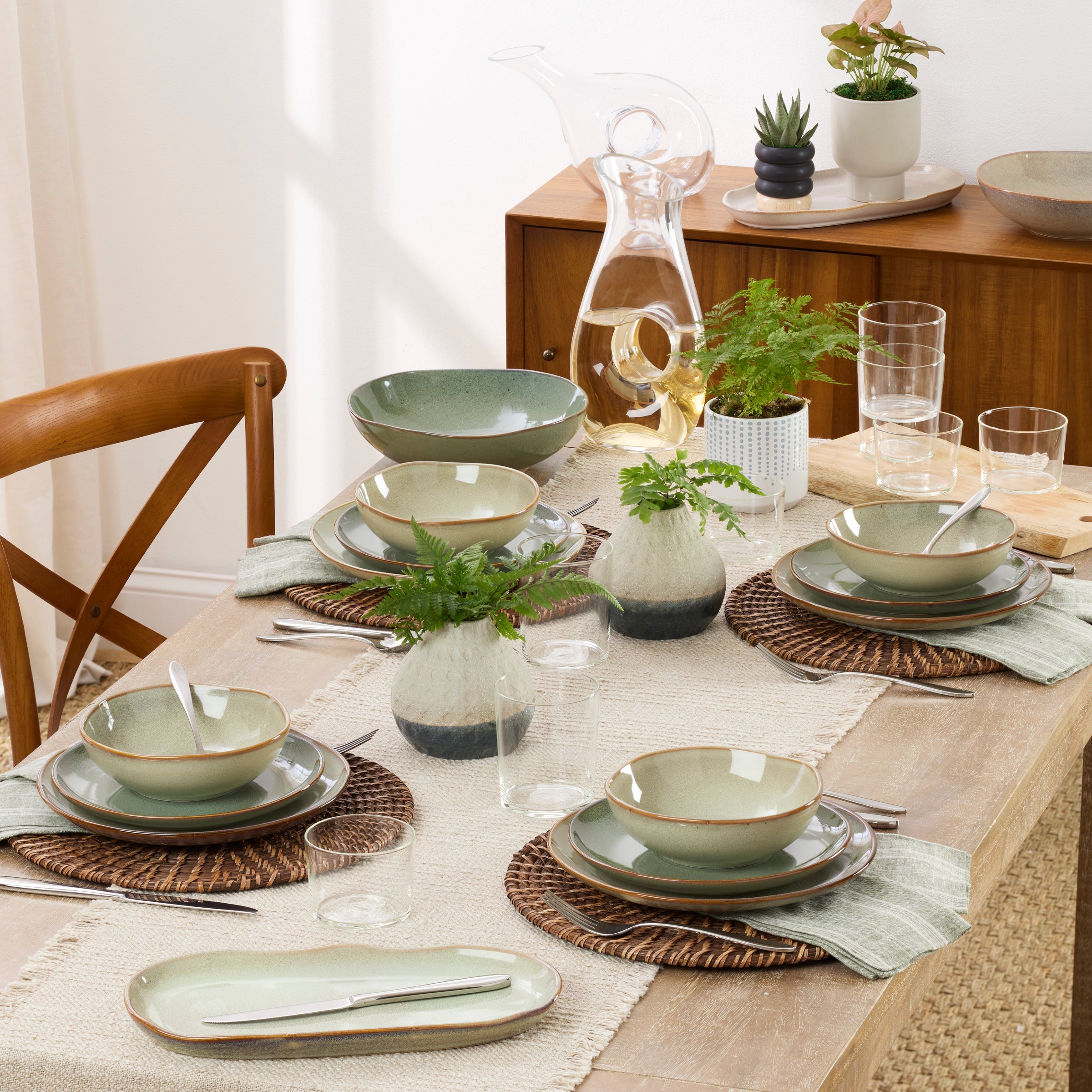 Organic Shades Sage Green 2-Piece Serving Set - Image 3