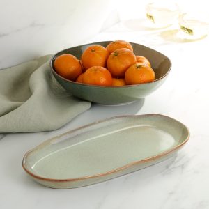Alternative view of Organic Shades Sage Green 2-Piece Serving Set