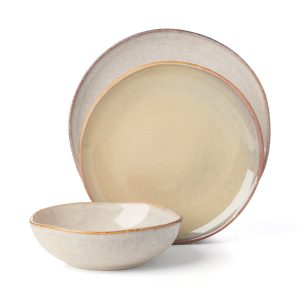 Alternative view of Organic Shades Oatmeal 18-Piece Dinnerware Set
