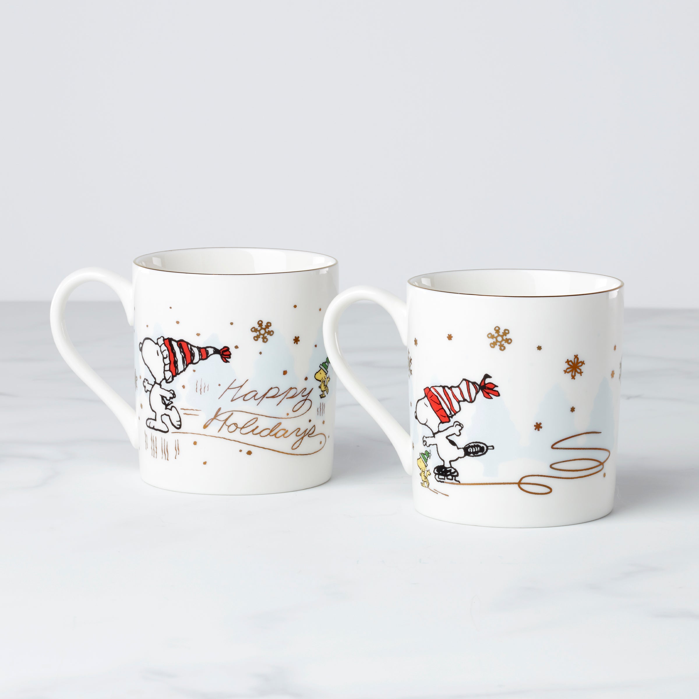 Snoopy Skating Mugs. Set Of 2 - Image 2