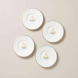 British Colonial Tradewind Dessert Plates. Set of 4