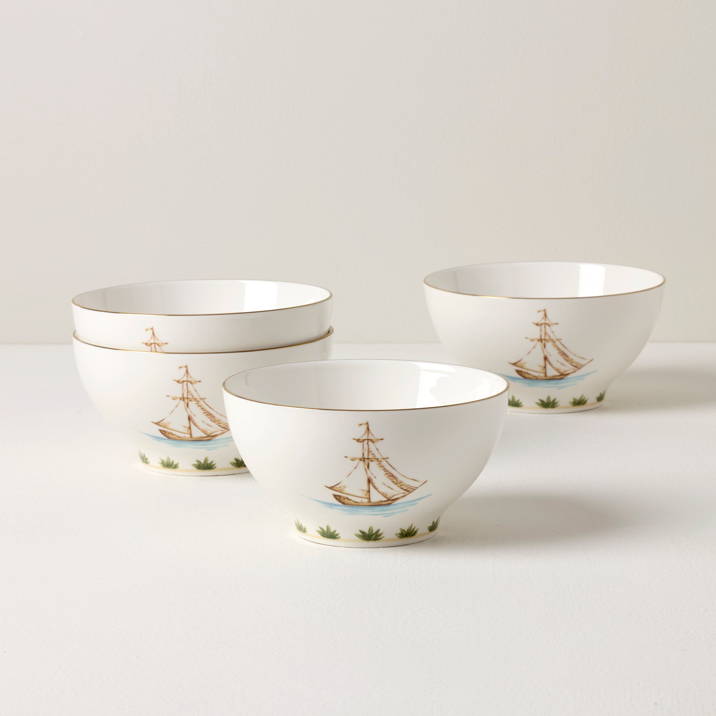 British Colonial Tradewind Rice Bowls. Set of 4