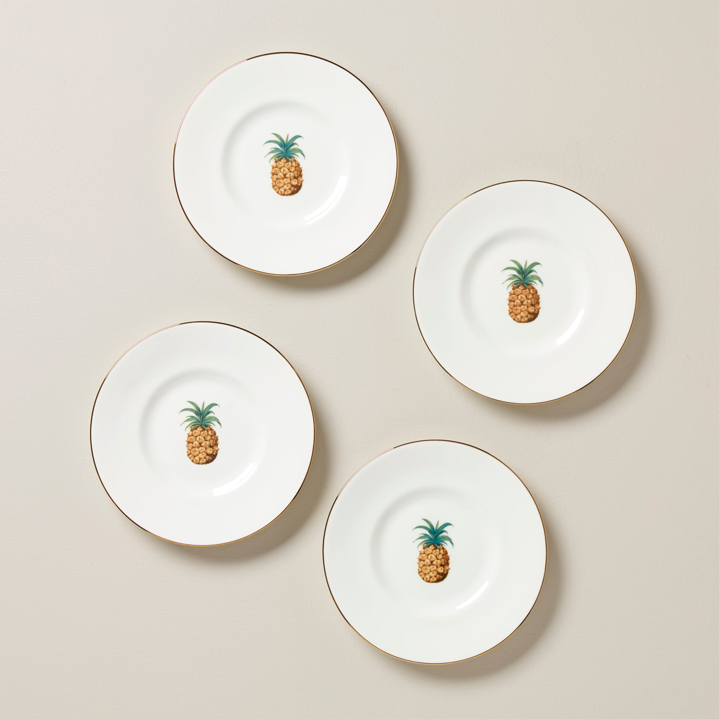 British Colonial Bamboo Dessert Plates. Set of 4
