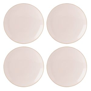 Trianna Blush Coupe Dinner Plates. Set of 4