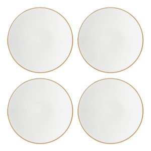 Trianna White Coupe Salad Plates. Set of 4