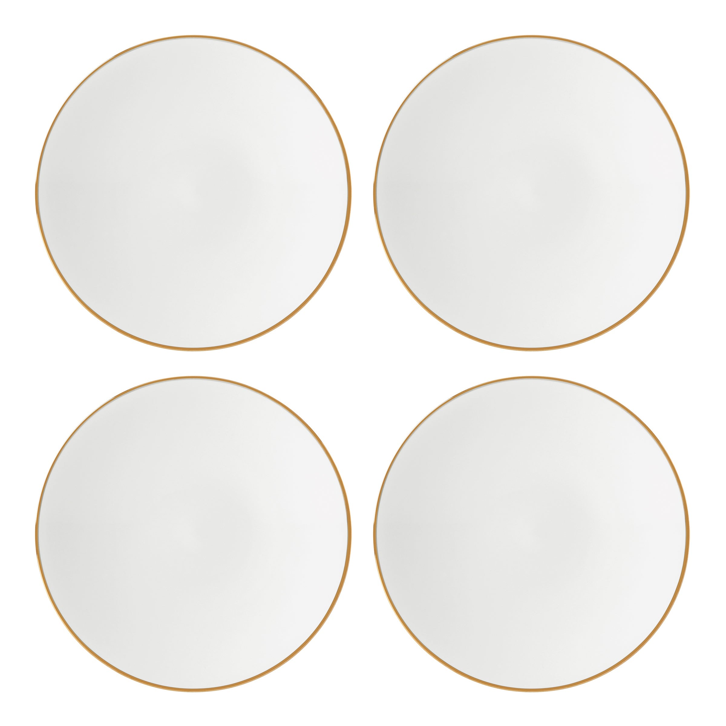 Trianna White Coupe Salad Plates. Set of 4