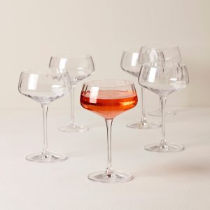 Alternative view of Tuscany Classics Angled Optic Coupe Glasses. Set of 6