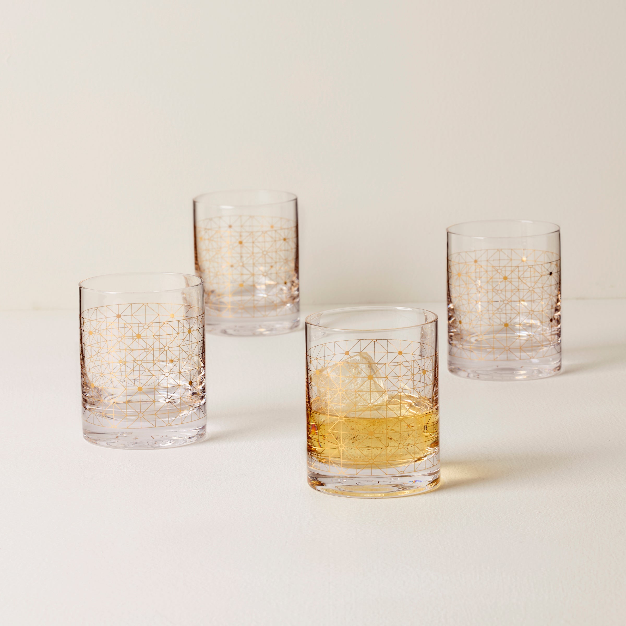 Tuscany Classics Gold Dust Double Old-Fashioned Glasses. Set of 4 - Image 2